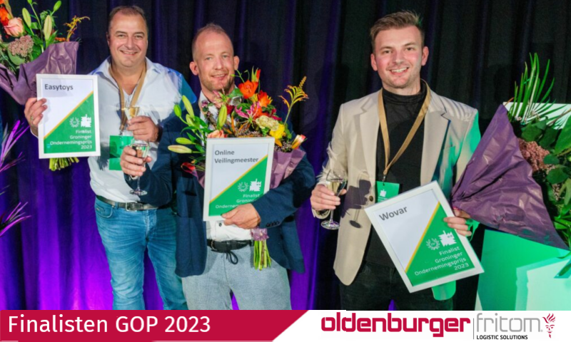 De drie finalisten van de Groninger Ondernemingsprijs 2023.